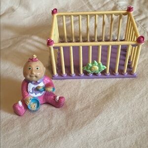 Cabbage Patch Kids *Vintage* Deluxe Miniatures Baby with Playpen Set